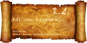 Kácser Lizandra névjegykártya